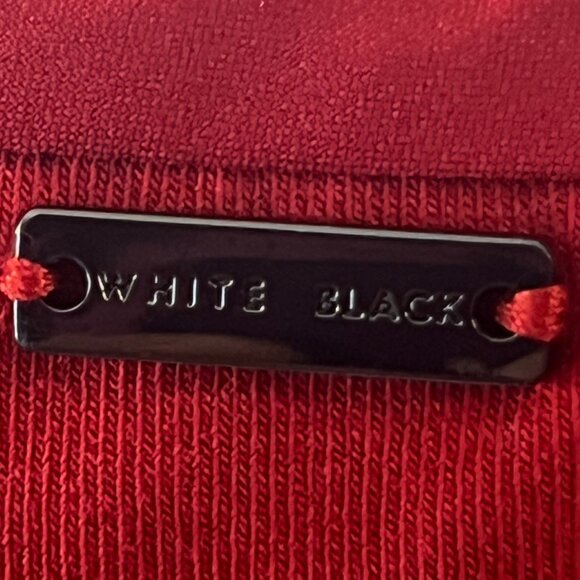 White House Black Market Women Long Sleeve Red Top Large 85% Cotton 15% Spandex - Picture 5 of 7